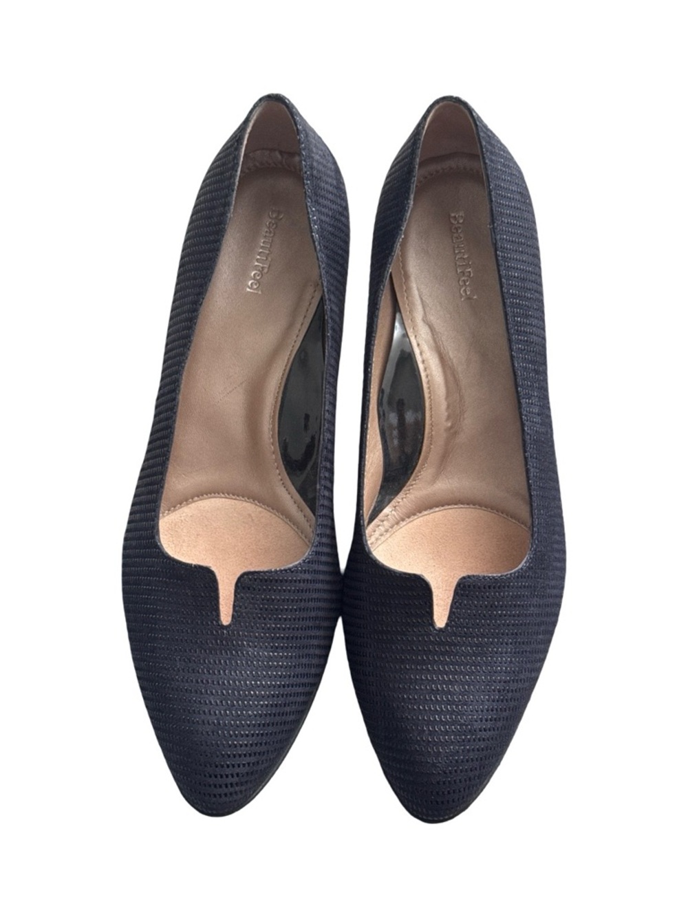 BeautiFeel Suede Mystique Kitten Heel Pump Navy